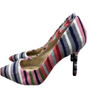 Katy Perry Scarlett Stripe Sissy Terry Cloth Heels- Sz 8.5